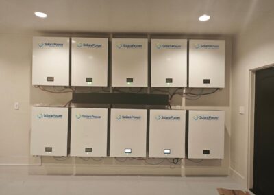 8x12kw hybrid inverter +144kwh battery storage system for home solar storage application